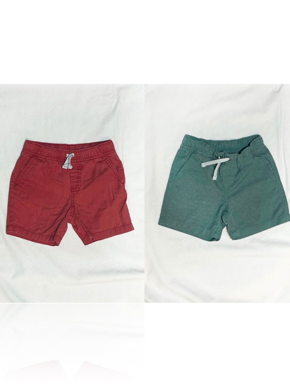 Cat & Jack 18Mo Pair of Shorts | Green and Red